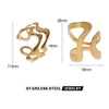 Stainless Steel Irregular Wave Rings for Women Men Creative Gold Color Adjustable Opening Ring Female Statement Jewelry Gifts - Image 25
