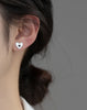MODIAN Genuine 925 Sterling Silver Cute Layering Heart Stud Earrings For Women 4 Color Delicate Enamel Ear Studs Fine Jewelry