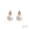 Imitation Pearls Drop Stainless Steel Golden Korean Hoop Earrings Charms Jewelry Gift - Image 18