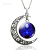 12 Constellation Necklace Zodiac Signs Cabochon Glass Crescent Moon Pendant Clavicle chain Necklace Birthday Gifts for Women - Image 22