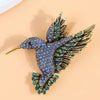 Hummingbird Brooches For Women Vintage Crystal Metal Animal Pins - Image 12