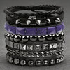 4Pcs/Set Gothic Punk Rock Square Rivet Bracelet Daily and Party Gothic Tassel Metal Chain Accessories Valentine's Jewelry Gift - Image 16