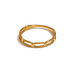 Stainless Steel Pearl Chain Geometric Stackable Thin Ring Gold Color Minimalist Finger Jewelry Gift - Image 9