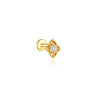 1PC Silver Vintage Threaded Flat Back Cartilage Stud Earring Sun Shell Fish Flower Knot CZ Piercing Jewelry - Image 7