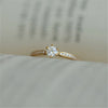 Silver Plated Gold Shining Zircon Ring for Women Temperament Wedding Jewelry - Image 5
