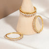 4pcs Gold Plated Stacking Rings with Shining Zirconia ForWeddings, Parties, and Everyday Wear - Image 5