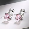 Silver Color Square Zircon Earrings for Women Girl Simple Korean Silver Needle Ear Buckles Earring Jewelry - Image 1