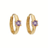 Silver Ear Needle Oval Small Zircon Hoop Earrings Colorful Zircon Gold Earrings for Women Party Jewelry - Image 11