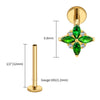 Titanium Marquise Flower Helix Stud 16G Four-Petal CZ Floral Cartilage Tragus Conch Ear Piercing Jewelry - Image 9