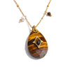 32mm Stone Amazonite Tiger Aventurine Amethyst Drop Pendant Necklace for Women Stainless Steel France Jewelry Gift - Image 8
