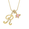 Letter Necklace for Women Pink Zircon Heart-shaped Pendant Suitable for Girls to Wear Personalized Gold-plated Jewelry - Image 36
