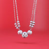 Silver Necklace Bracelet Set for Woman Vintage Lucky Beads Ball Jewelry Set Party Jewelery Gifts - Image 6