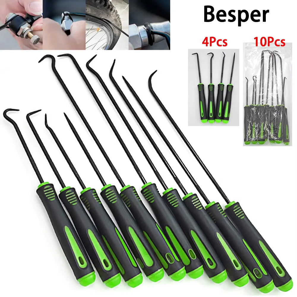 10/4Pcs Precision Pick and Hook Set, Car Auto Oil Seal/O-Ring Seal Gasket Pick Mini Precision Hooks Professional Puller Remover - Image 1