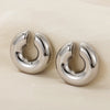 1 Pair Smooth Circle C Shape Clip Earrings For Women Lightweight Without Piercing Cartilage Ear Cuff Gold Silver Color Earrings - Image 6