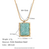 Marble Sun Pattern Round Mini Turquoise Eye Retro Round Coin Rectangular Snake Chain Freshwater Pearl Necklace - Image 14