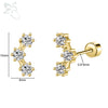 ZS 2pcs/lot Flower Shaped Stud Earrings 316L Stainless Steel Ear Studs Crystal Pearl Cartilage Earring Heart Ear Piercings 20G - Image 9
