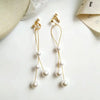 Korean Pearl Chain Tassel Clip on Earrings Fairy Temperament Earrings Simple Zircon Ball Earrings for Non-pierced Women - Image 4