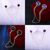 Pearl Rhinestone Men Women Jewelry Pins Brooches Shirt Blouse Tassel Lapel Pins Collar Needle Metal Chain Brooches Accessories - Image 1