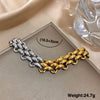 Greatera Niche Handmade Braided Titanium Steel Men's Bracelet Classic Contrast Color Design Chain Bangle For Women - Image 6