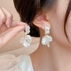 High Class Imitation Shell White Flower Petal Pendant Earrings For Women‘s Design Jewelry Accessories in - Image 2