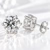 Classic Stud Earrings with Lace Six-Prong Texture Elegant and Stylish Earrings - Image 6