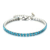 Colorful Cubic Zirconia Stone Tennis Bracelets Silver Plated Stainless Steel Chain Bracelet for Women Bride Jewelry - Image 8