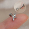 1Piece 16G Titanium Steel CZ Leaf Bee Piercing Lip Labre Studs Tragus Helix Cartilage Couch Lobe Earrings Body Jewelry For Women - Image 16
