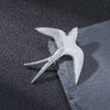 Stainless Steel Swallow Brooch Unisex Niche Literary Minimalist Pin Accessory Daily Wear Gifts - Image 2