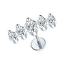 Stainless Steel Labret Piercing Stud with 16 Gauge and 1.2 x 8 mm Post - Image 24