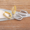 Creative U Shape Design 3 Colors Cubic Zirconia Hoop Earrings Crystal Ear Buckle Jewelry for Valentine's Day Gift - Image 5