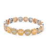 Happy Bangle Paved Diamond Enamel Beaded Bracelets For Women Boho Gold Color Elastic Bracelets - Image 27