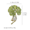 Enamel Ginkgo Biloba Brooches for Women Unisex Botanical Pins 2-color Available Office Party Gifts Accessories - Image 3