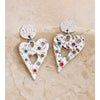 Colorful Zirconia Hammer Metal Heart Drop Earrings Stainless Steel Charm Jewelry Anti Allergic Accessories - Image 4