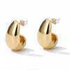 Chunky Drop Hoop Earrings for Women Stainless Steel Gold Color Piercing Earring Jewelry - Image 13