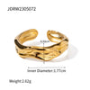 Stainless Steel Minimalist Irregular Curve Geometric Curved Ring Unisex Jewelry Gift - Image 11