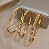 316L Stainless Steel Cuff Bangle For Women Charm Colorful Cubic Zircon Filled Inlaid Bracelet Gifts - Image 6