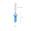 Point Pillar Bullet Hexagonal Column Necklace Stone Quartz Crystal Chakra Pendant Necklace for Women Men with Chain - Image 10