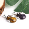 Vintage Wire Wrap Butterfly Gemstone Rose Quartz Amethyst Opalite Crystal Pendant Necklace - Image 3