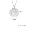 Flower of Life Sacred Geometry Necklace Stainless Steel Mandala Neck Chain Women Men Vintage Universal Spiritual Jewelry - Image 23