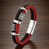 Punk Viking Style Bracelet Stainless Steel Compass Norse Runes Amulet Beads Braided Multilayer Leather Bracelet - Image 1