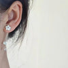 Silver Stud Earrings Cherry Blossom Tassel Unique Simple Elegant Accessories - Image 4