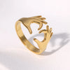 Bohemian Stainless Steel Ring Woman Vintage Jewelry Starfish Heart-Shaped Geometry Adjustable Open Rings Prom Accessories Gift - Image 19