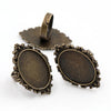 18x25mm 5pcs Antique Silver Bronze Plated Mixed Styles Oval Adjustable Ring Settings Blank/Base - Image 30