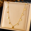 316L Stainless Steel Golden Snowflake Butterfly Crown Key Lightning Zircon Necklace Bracelet Set Jewelry Sets Gift - Image 17
