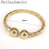 5Pcs Gold Plated Copper Charm Ball Cuff Bangle Women Bracelet Stackable Daily Jewelry - Image 3