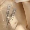 Silver Color Light Long Tassel Hoop Earrings Female Temperament Love Heart Handmade Jewelry Gift - Image 6