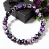 1pc Bohemian Vintage Fire Agate Purple Bracelet Beaded Elastic Easter Women Daily Wear Jewelry Holiday Gift - Image 3
