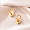 Stainless Steel Round Star Moon Heart Pendant Hoop Earrings for Women Classic Y2K Jewelry Gold Silver Color Earring - Image 8