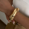 4 Styles Creative Imitation Pearls Chunky Spring Bangle Women Hip Hop Heavy Metal Open Wide Cuff Bangle Jewelry - Image 9