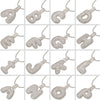 Silver Color Bubble Initial Letters Necklaces 26 Letters Pendants Necklaces for Women Brass CZ Jewelry - Image 1